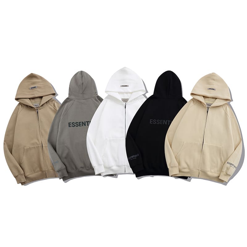 Fog Essentials High Street Zipper Sweater Hooded Coat
