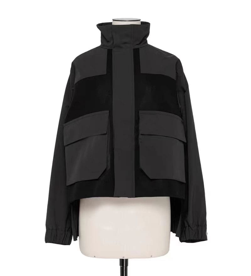 Fog Sacai Ss24 Pleated Long Sleeve Coat