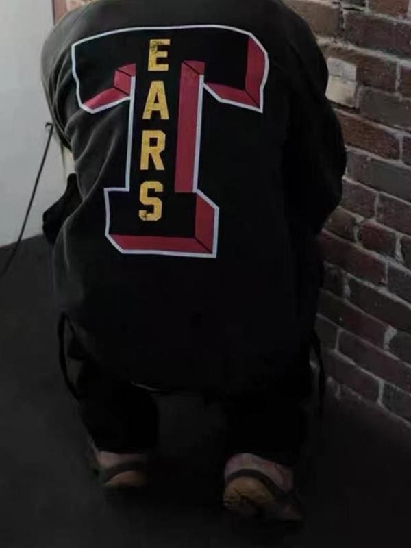 Saint Michael Retro Round Neck Sweater Thick Long Sleeve Top for Men and Women