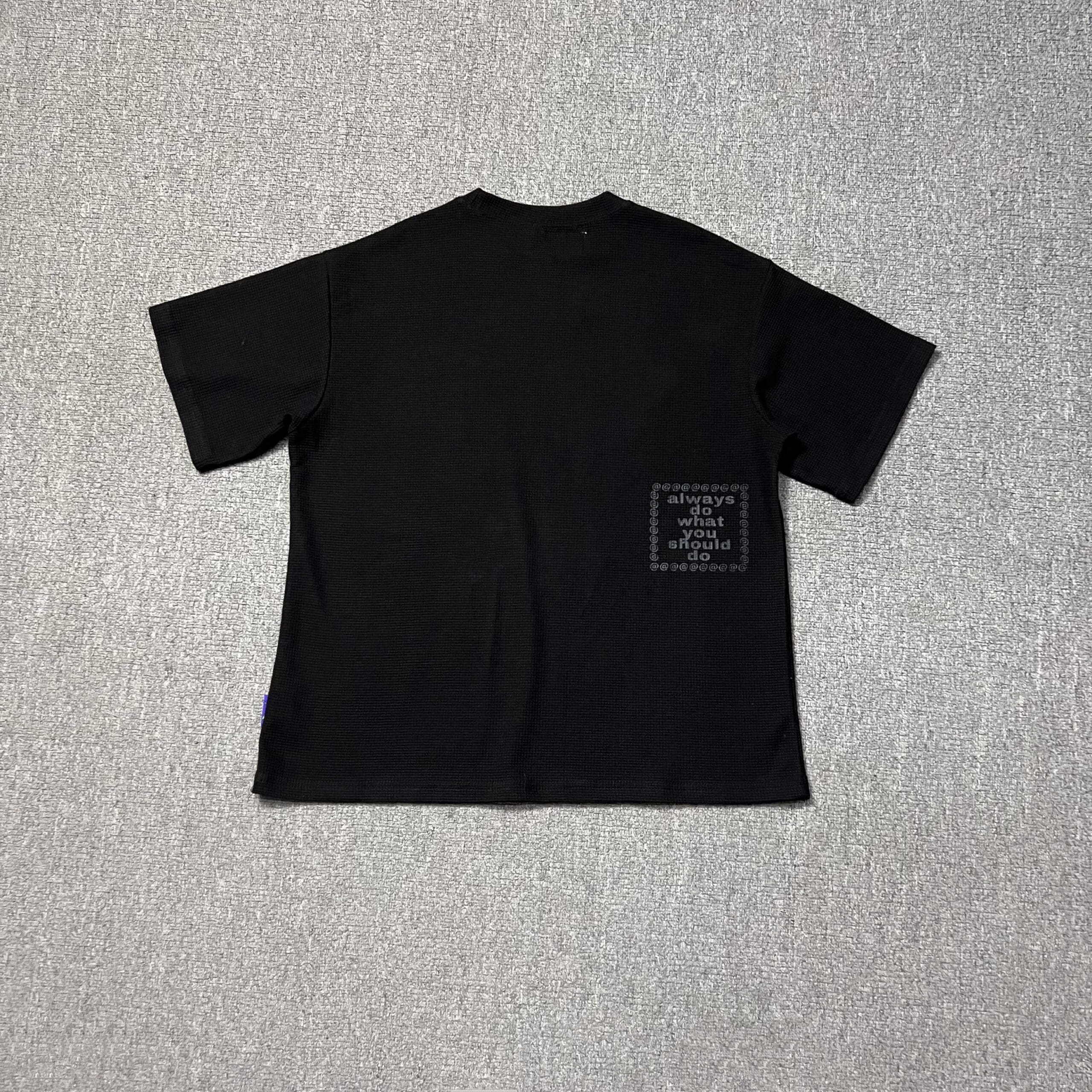 ADWYSD Summer Waffle Letter Print Cotton Casual T-Shirt