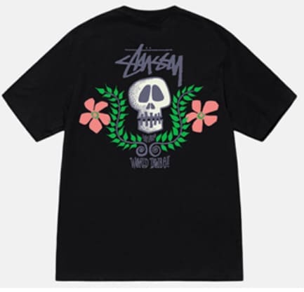 Stussy Crown Surfing Print Short Sleeve T-Shirt for Men and Women 1