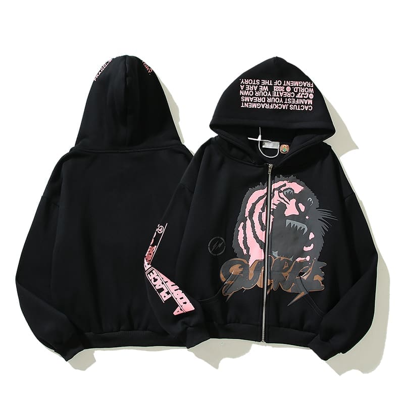Travis Scott Fujiwara Lightning TS x NBHD Joint Zipper Hoodie Fashion