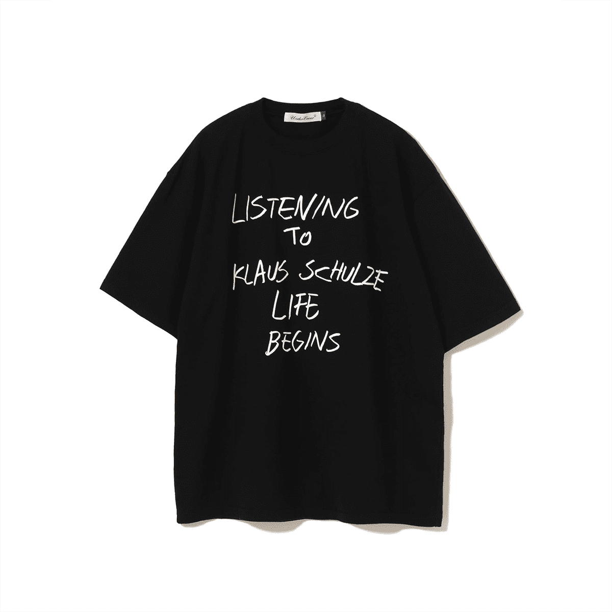 Undercover Retro Washed Letter Print Loose T-Shirt for Men and Women