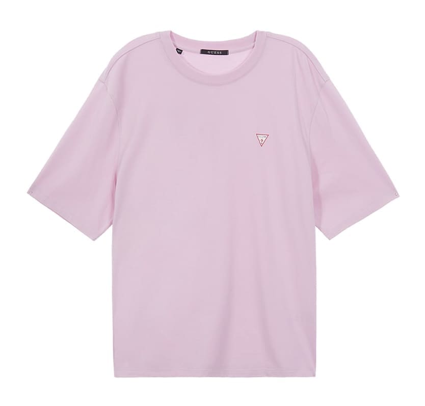 Guess Classic Inverted Triangle Print Short Sleeve T-Shirt for Couples