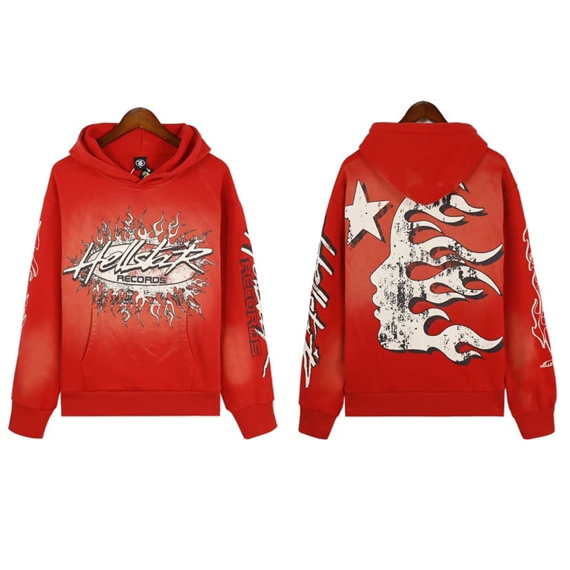 H*lst*r letter printed hooded pullover 4 colors