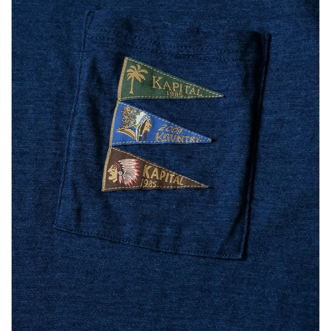 Kapital Indian Flag Cotton T-Shirt