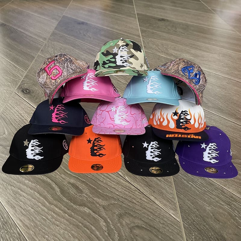 H*lst*r studios rhinestone logo fitted baseball hat for men and women