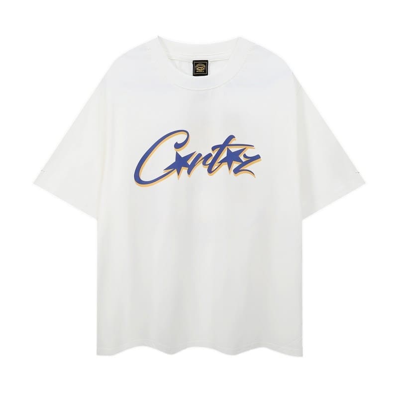 Corteiz Devil Island Graffiti Print T-Shirt for Men and Women High Street Retro Style