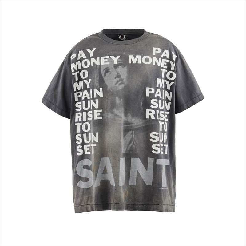Saint Michael Retro Washed Distressed Logo Short Sleeve for Men and Women