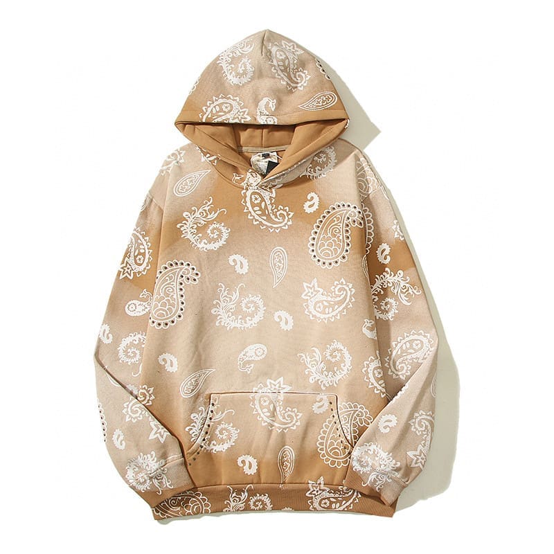 Kanye Hip Hop Paisley Printed Hoodie