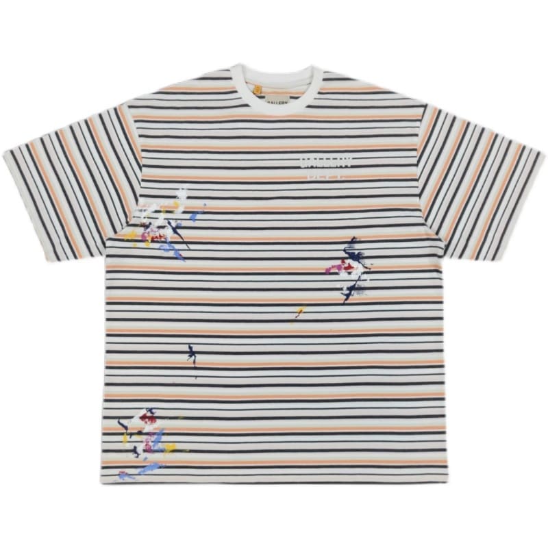 Gallery Dept Striped Splash-Ink T-Shirt