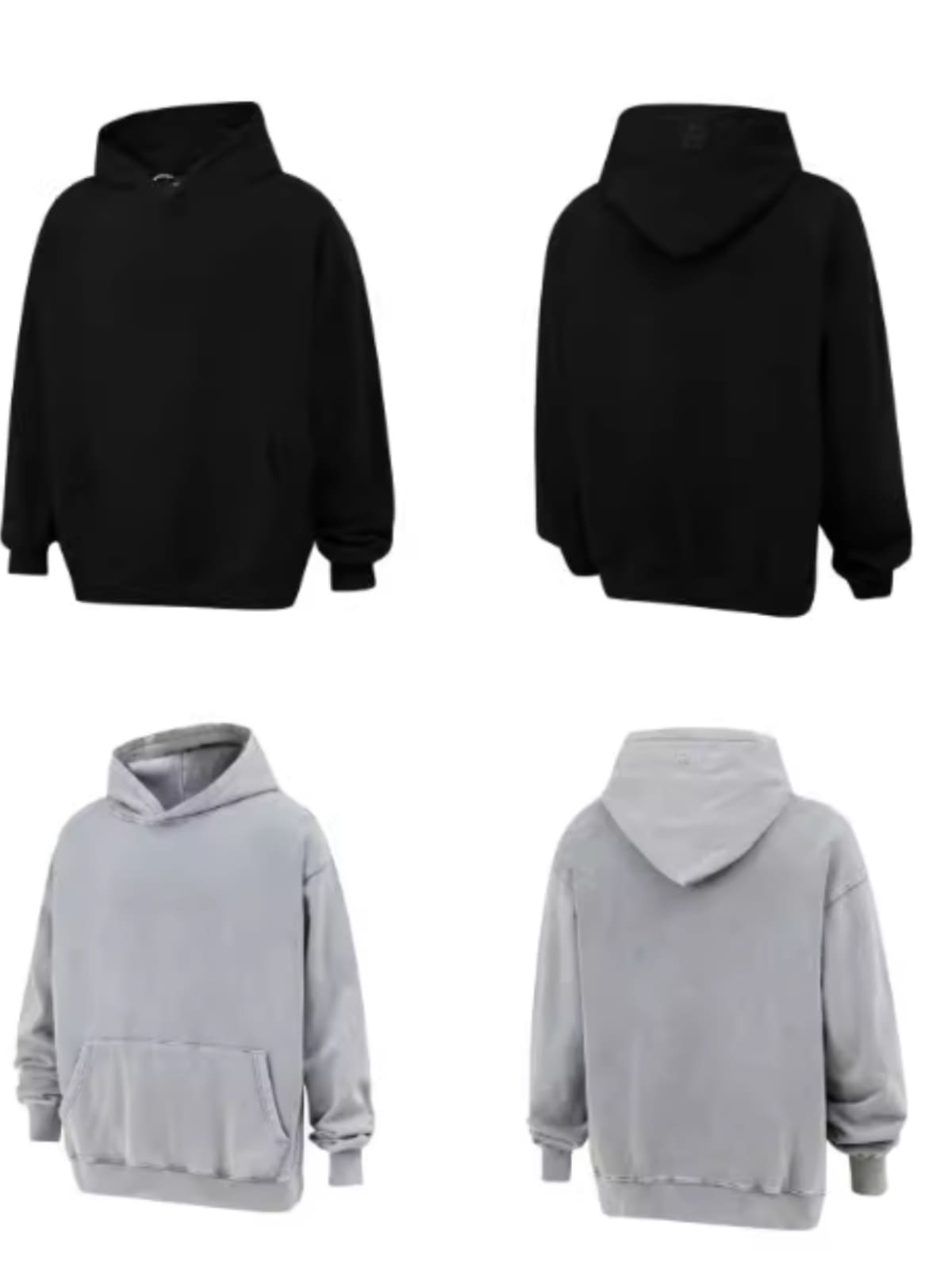 Represent Embroidery Hat Letter Logo Washed Gray Hoodie for Men and Women