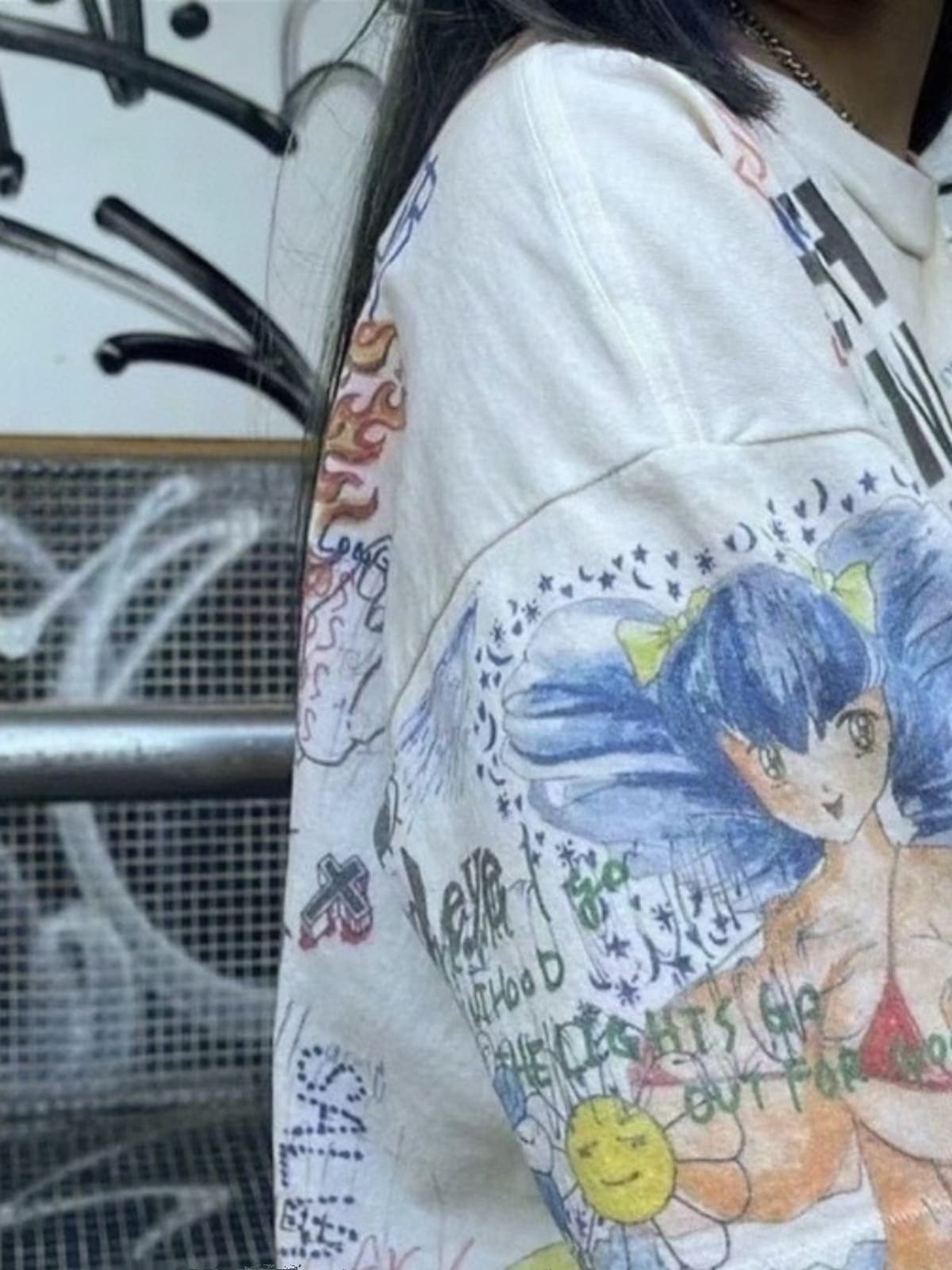 Saint Michael x Takashi Murakami Graffiti Washed Short Sleeve T-Shirt