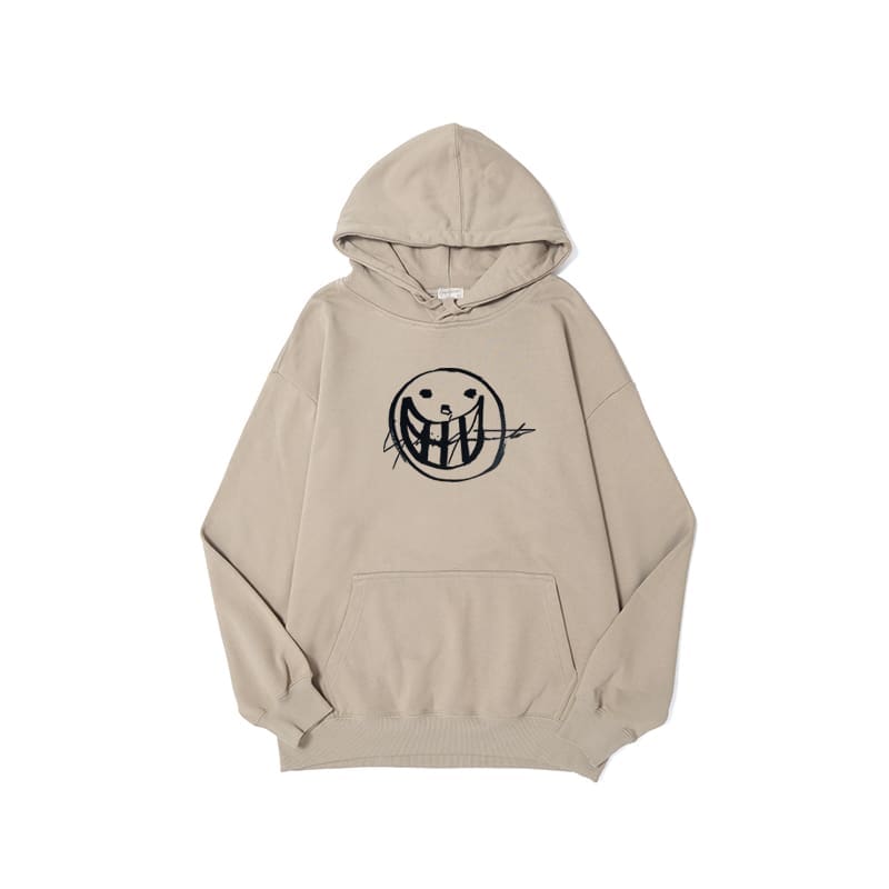 yohji yamamoto sketch smiley F**e hoodie