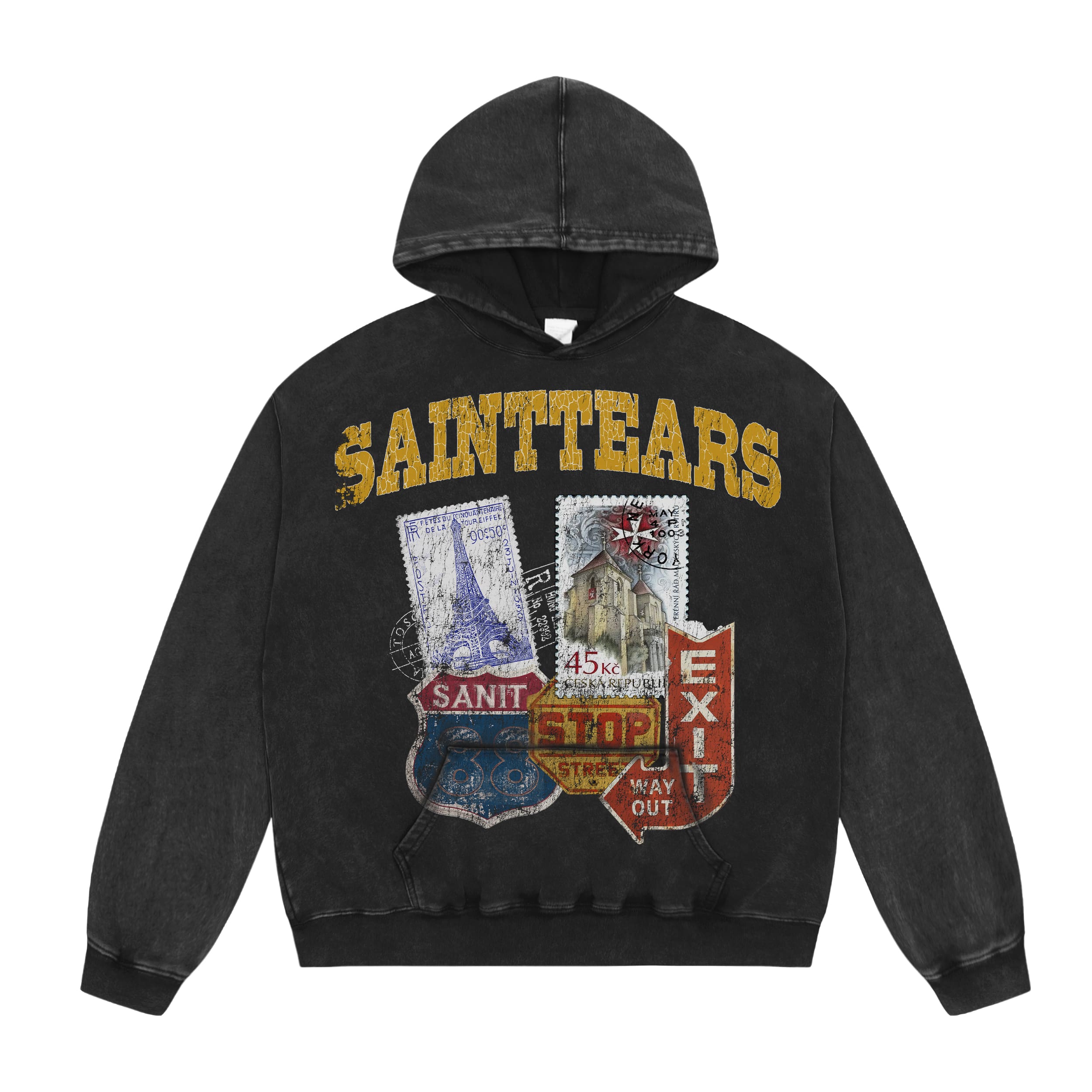 Saint Michael Washed-Out Vintage Hoodie