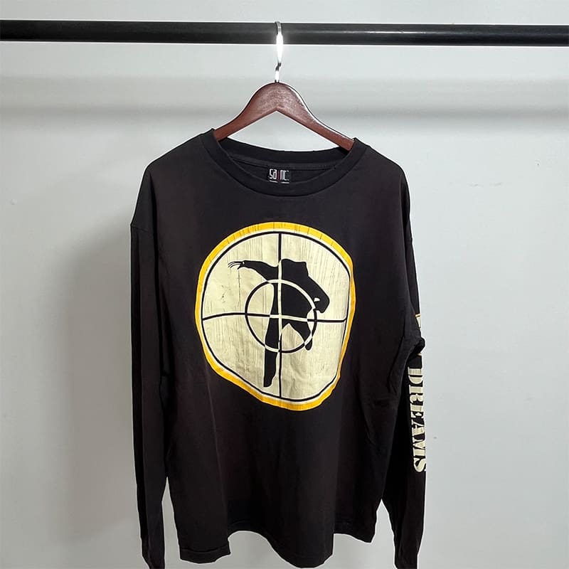 Saint Michael American-Style Distressed Long-Sleeved T-Shirt for Men and Women