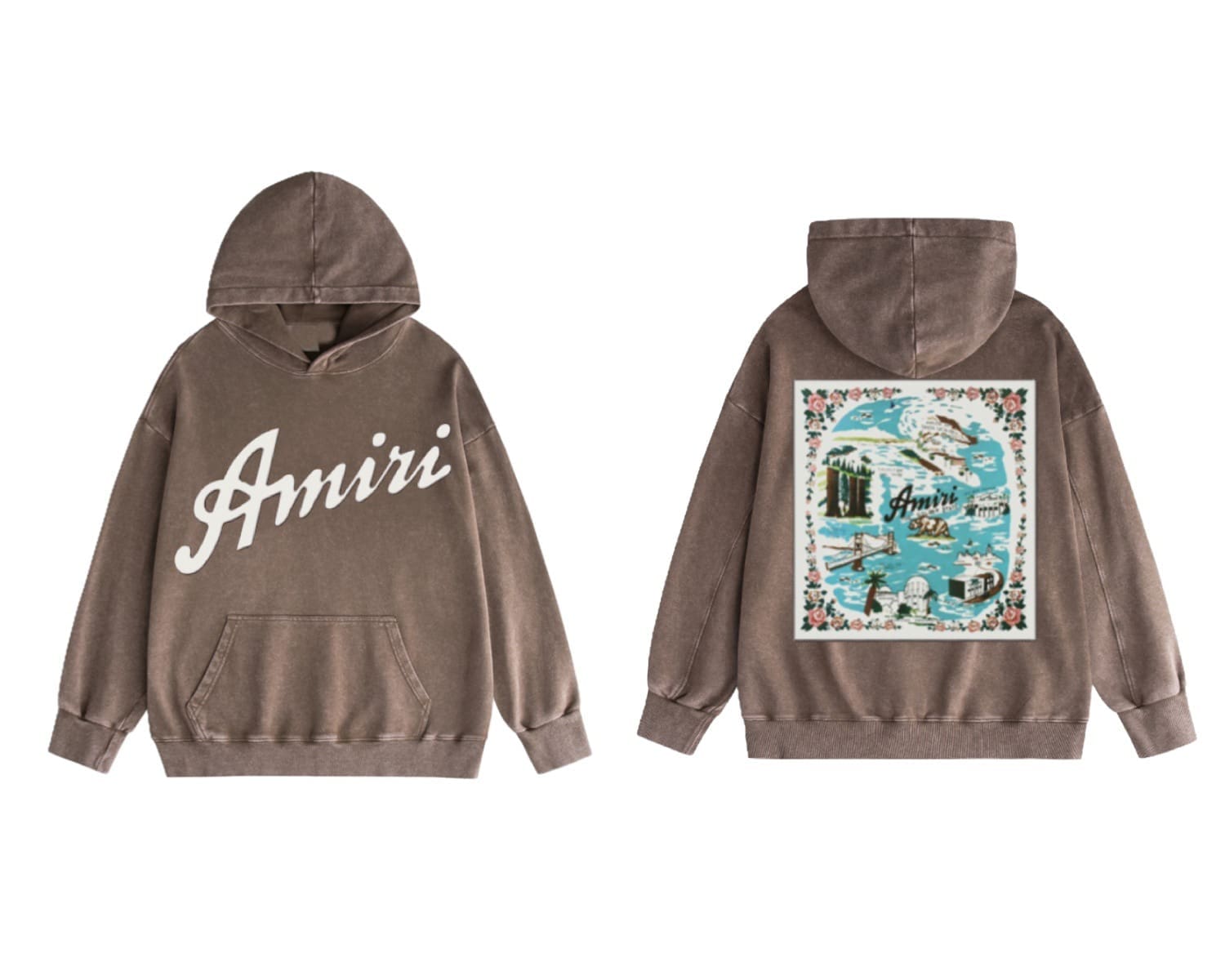 Amiri Washed Wear Pullover Hoodie 2
