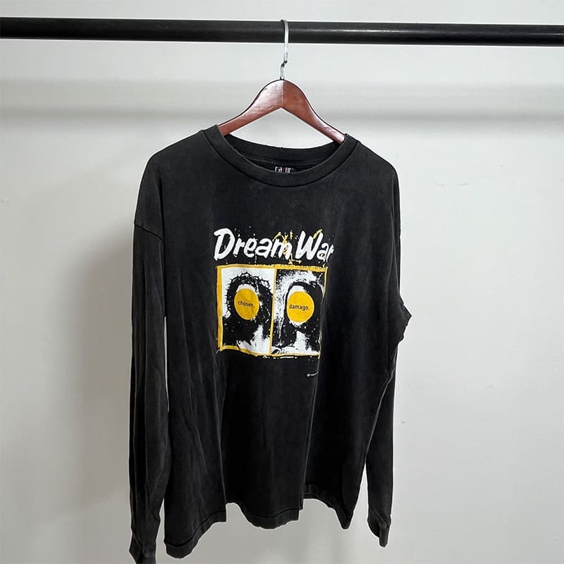 Saint Michael American-Style Distressed Long-Sleeved T-Shirt for Men and Women