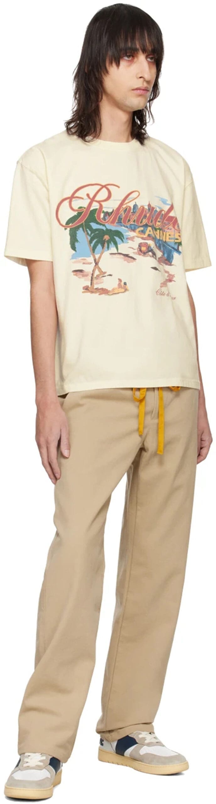 Rhude Cannes Beach Coconut Printed T-Shirt