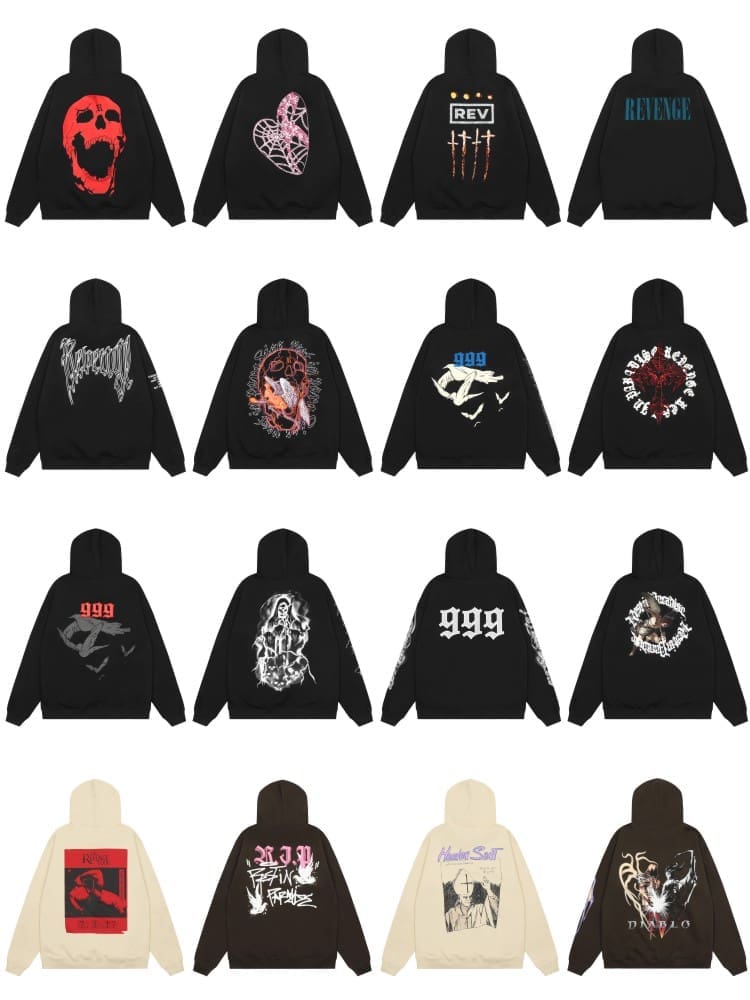 Revenge Embroidered Keel Smoke Hoodie