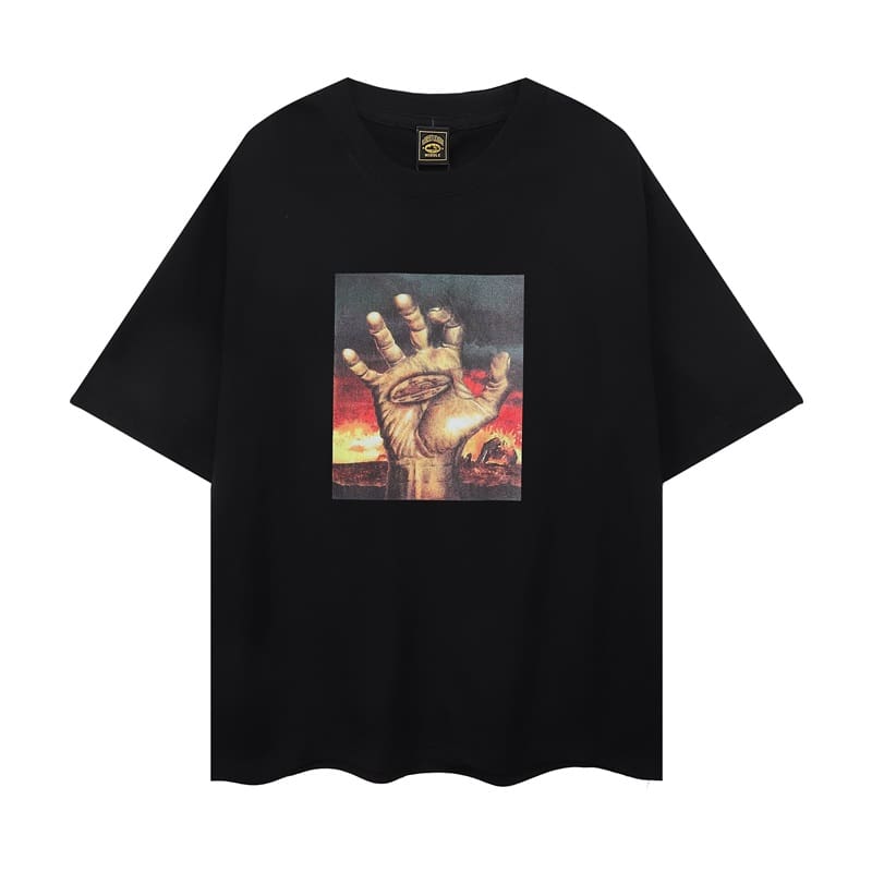 Corteiz Devil Island Graffiti Short Sleeve T-Shirt Summer Street Style