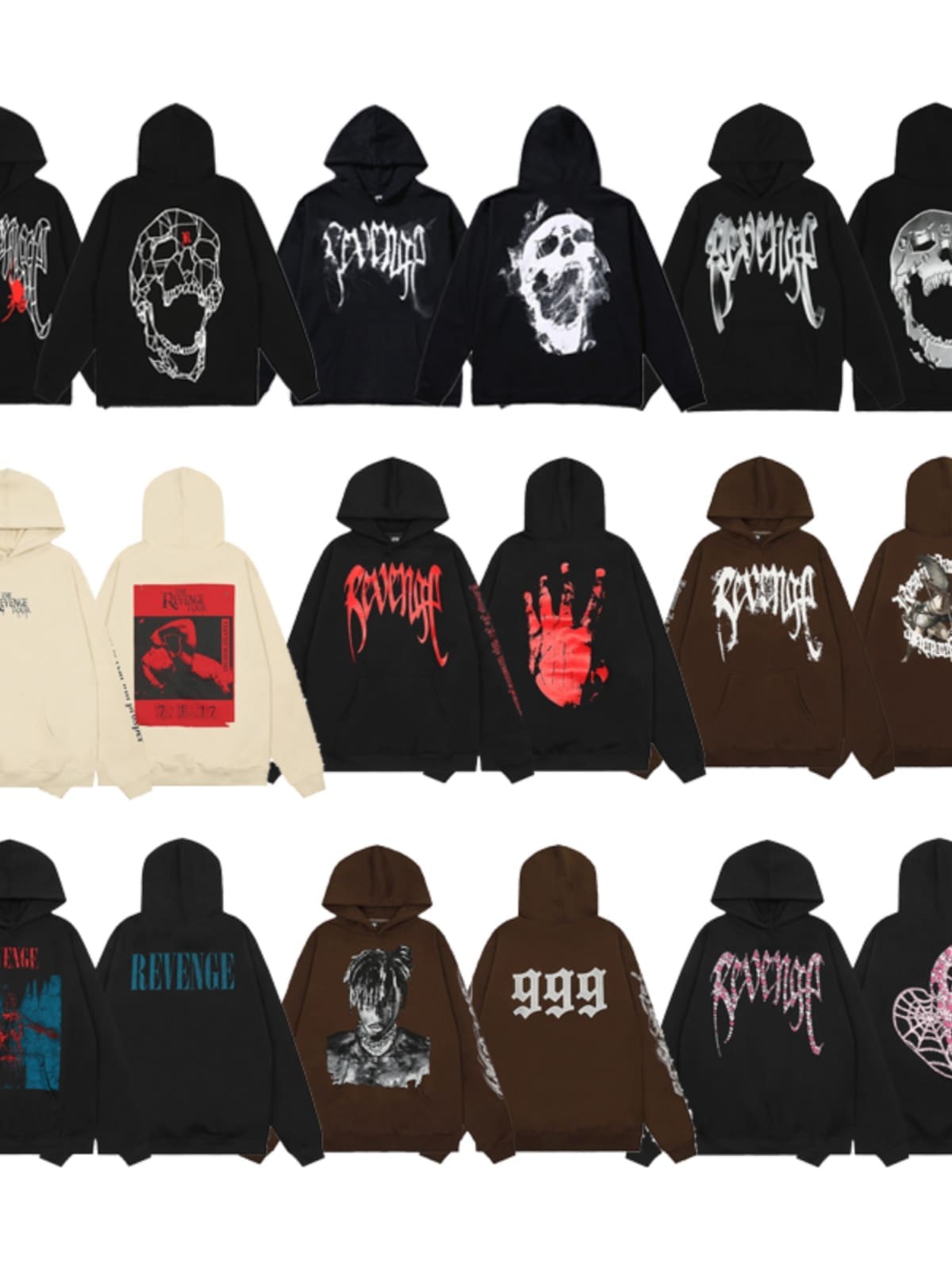 Revenge Style Black Skull Logo Hoodie 2