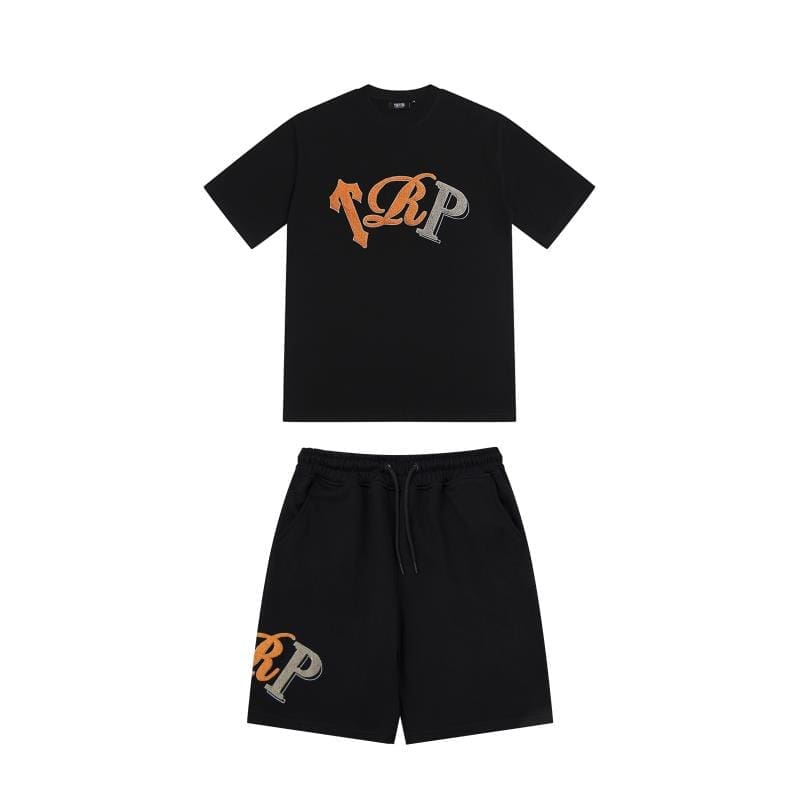 Trapstar TRP Towel Embroidered Letter Short Sleeve T-Shirt and Sports Shorts Set