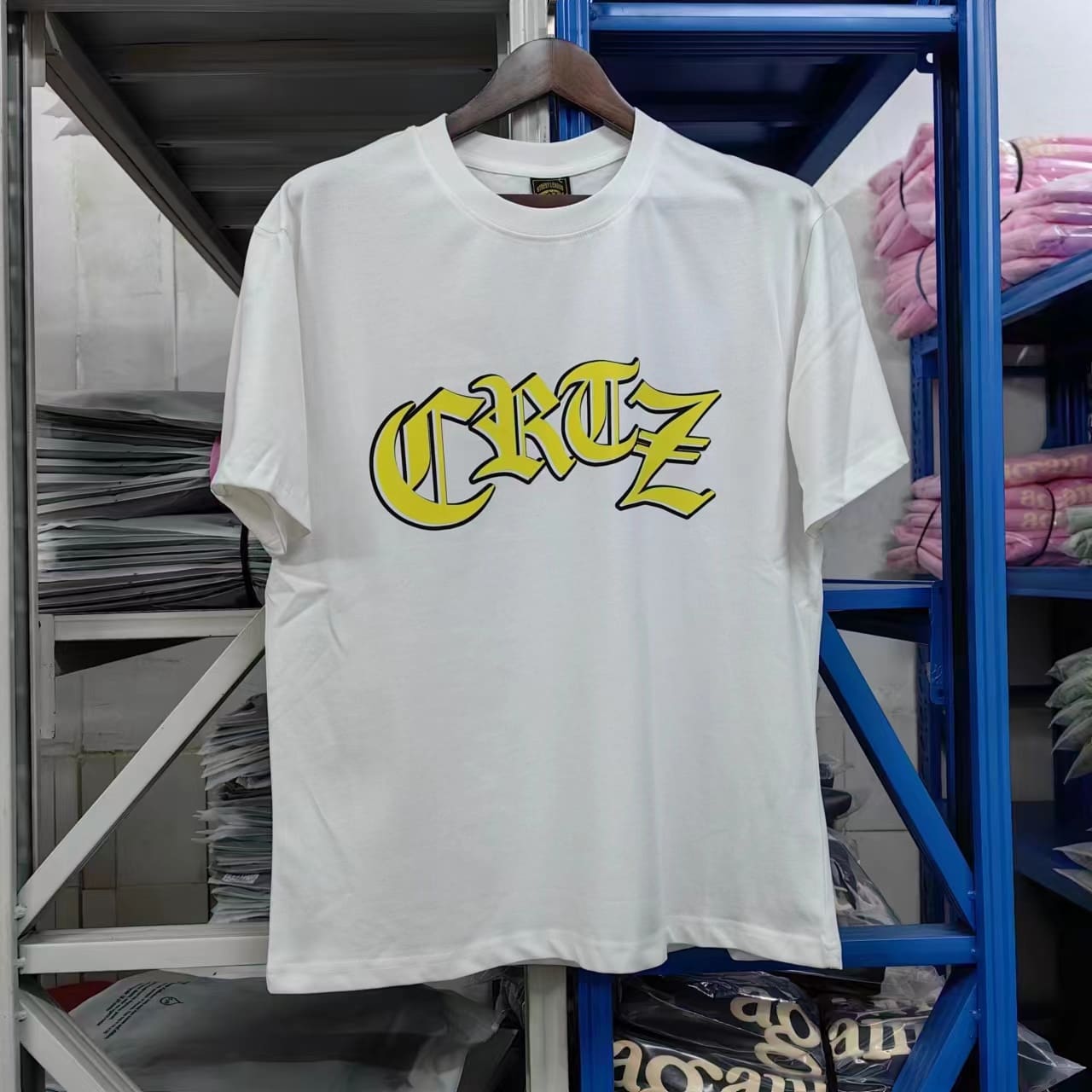 Corteiz Devil Island Printed Cotton Casual Round Neck T-Shirt for Men and Women