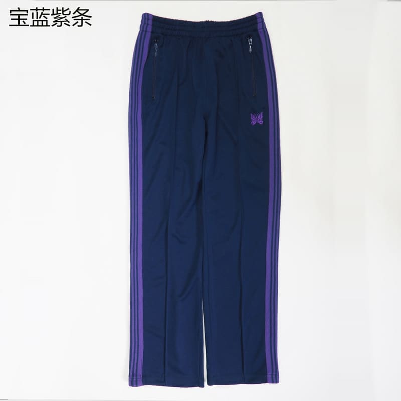 Needles Butterfly Embroidery Side Stripe Pants (Style 3)