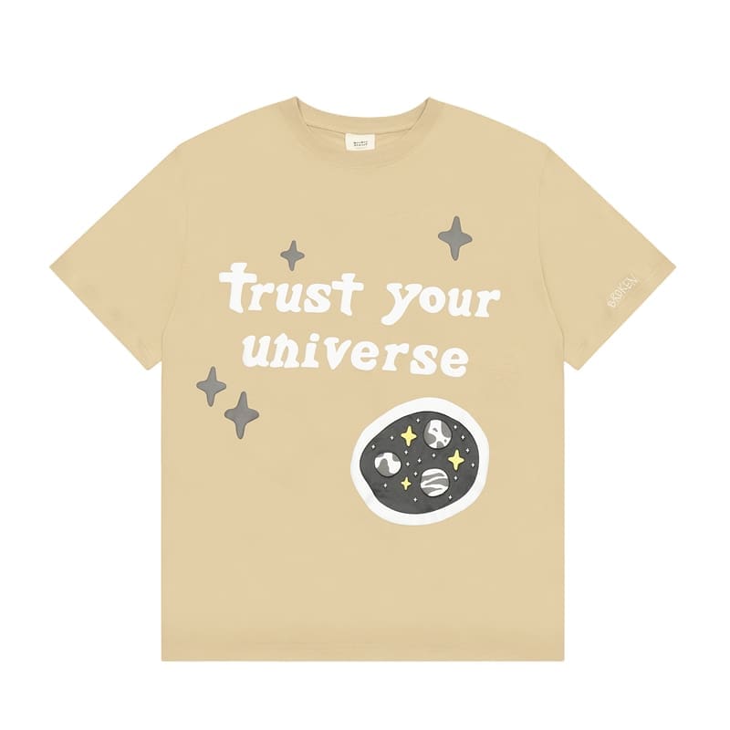 Broken Planet Puff Print Summer Cotton T-Shirt for Men and Women