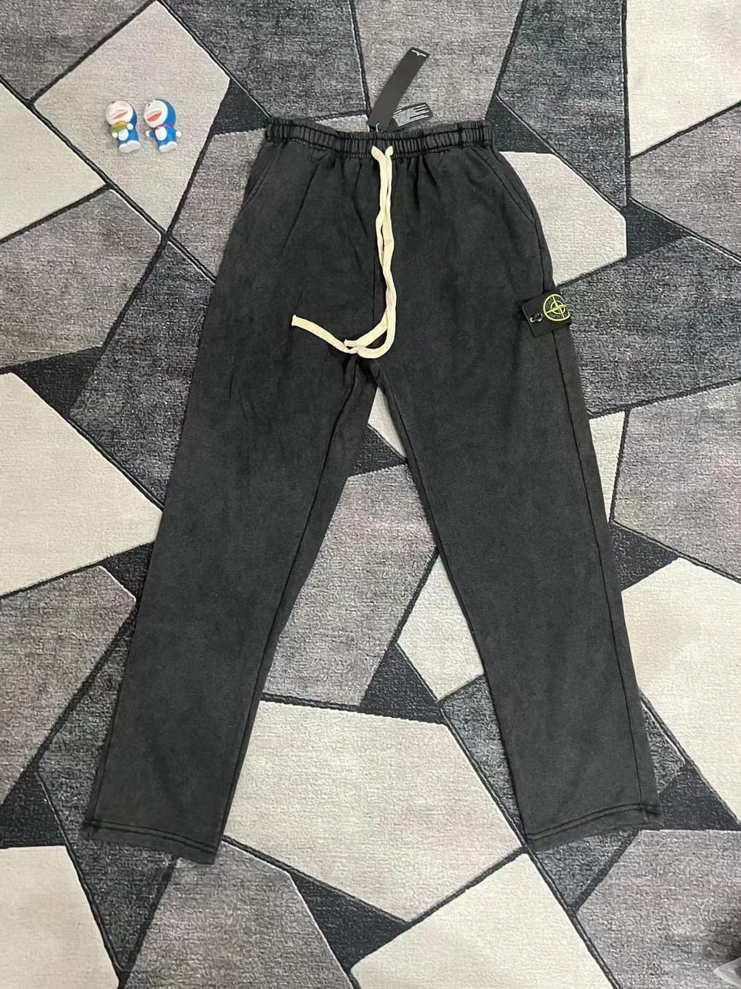 Stone Island Washed Distressed Cotton Pants