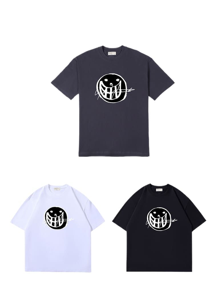 yohji yamamoto destroyed smiley F**e tee