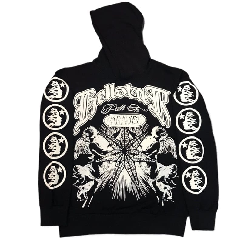 H*lst*r flame red hooded sweater