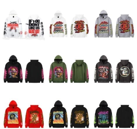 american fashion brand H*lst*r hoodie distressed high street style for men and women