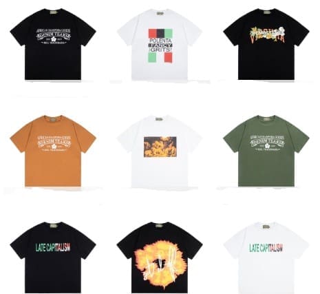 Denim Tears Hip Hop Pure Cotton Short Sleeve T-Shirt for Men and Women