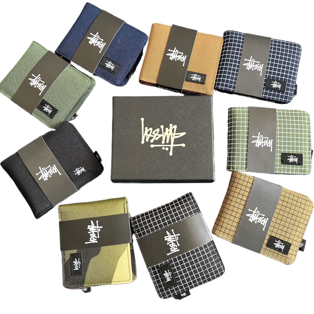 Stussy Men’s Casual Short Wallet Multi-Card Slot Japanese Style