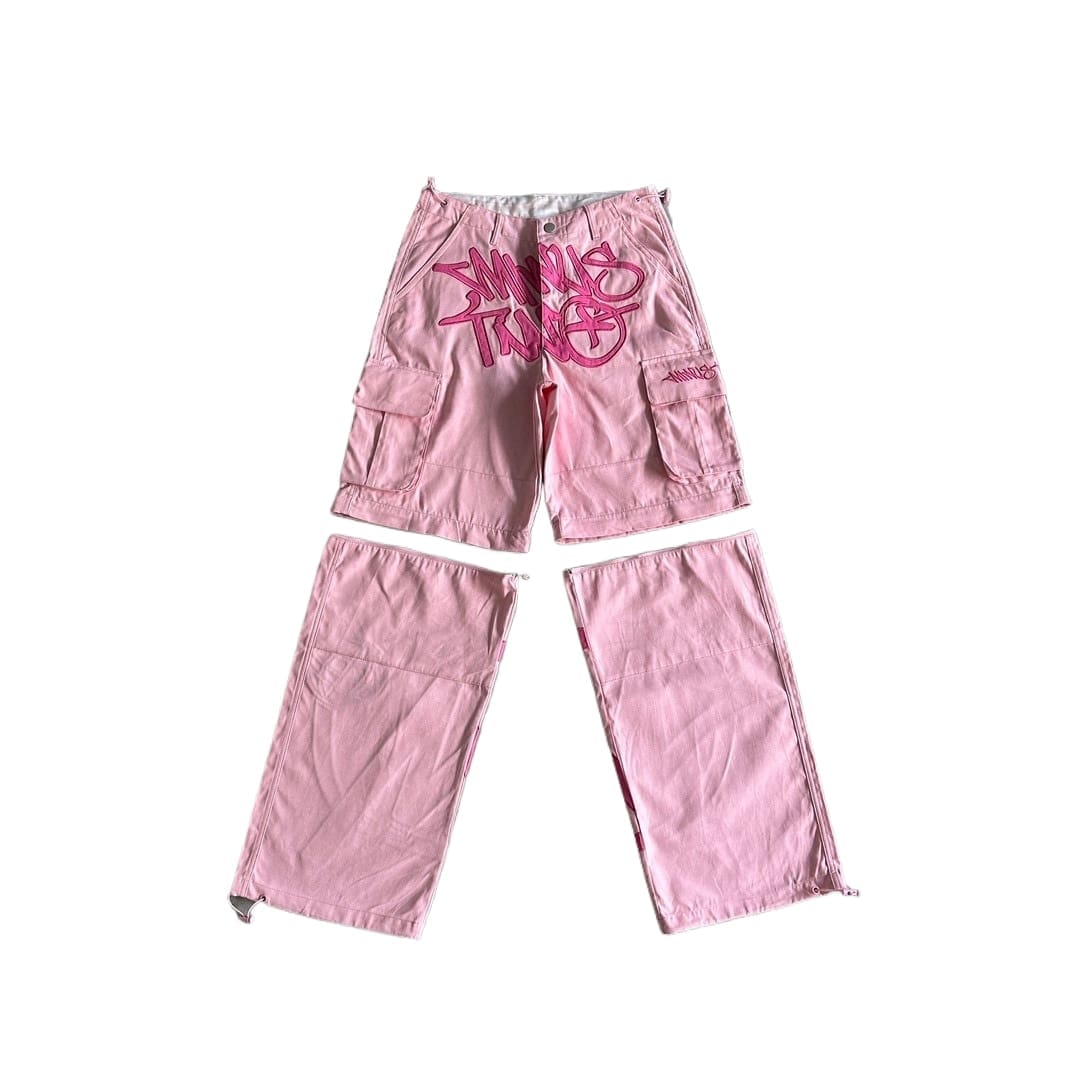 Minus Two Cargo Pants Casual Straight-Leg Loose Fit Hip Hop Star Style F