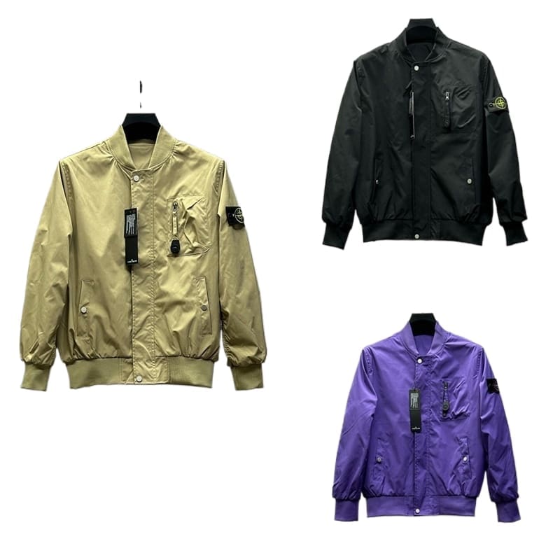 Stone Island 23SS Pilot Stand Collar Baseball Jacket for Men and Women