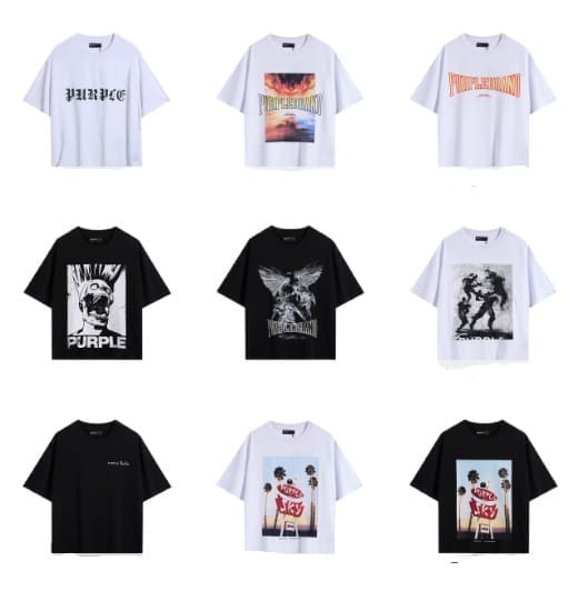 pu*re b*and letter print t-shirt high street cotton round neck for men and women