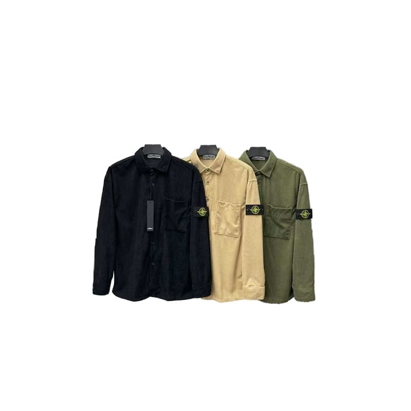 Stone Island Outdoor Corduroy Shirt 24 Autumn American Retro Style