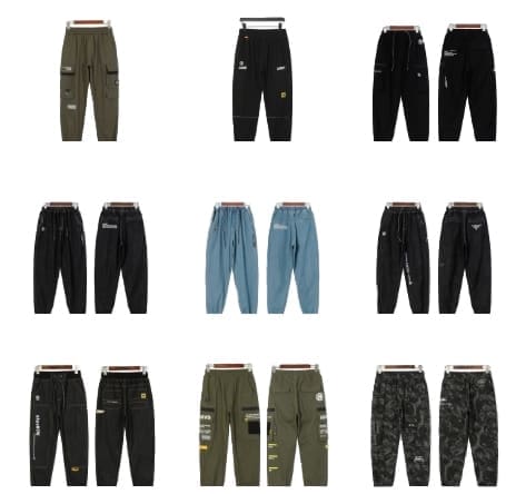 AAPE Camouflage Multi-Pocket Military Workwear Pants for Men and Women