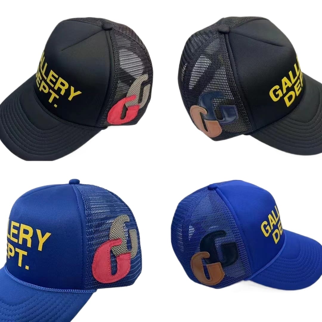 Gallery Dept Leather Letter Baseball Cap Sun Hat for Men and Women