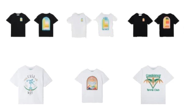 Casablanca Heavy Cotton Loose Half-Sleeve T-Shirt for Men