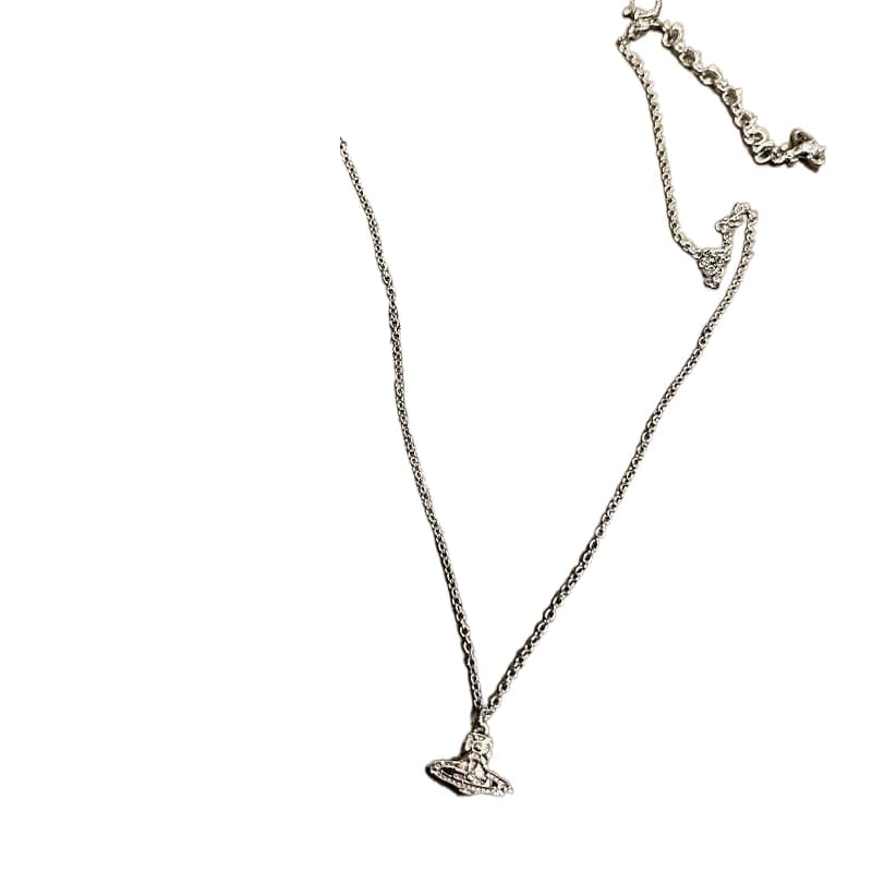 Vivienne Westwood OSLO Mini Saturn Necklace and Stud Earrings 925 Silver