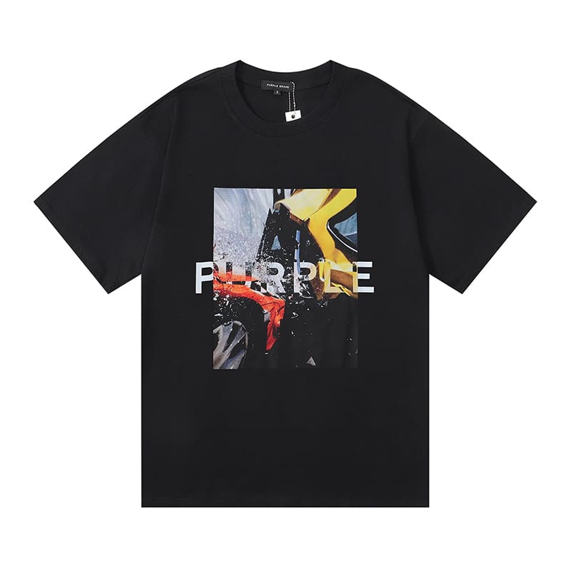 vlone fog pu*re b*and oil painting print t-shirt for men