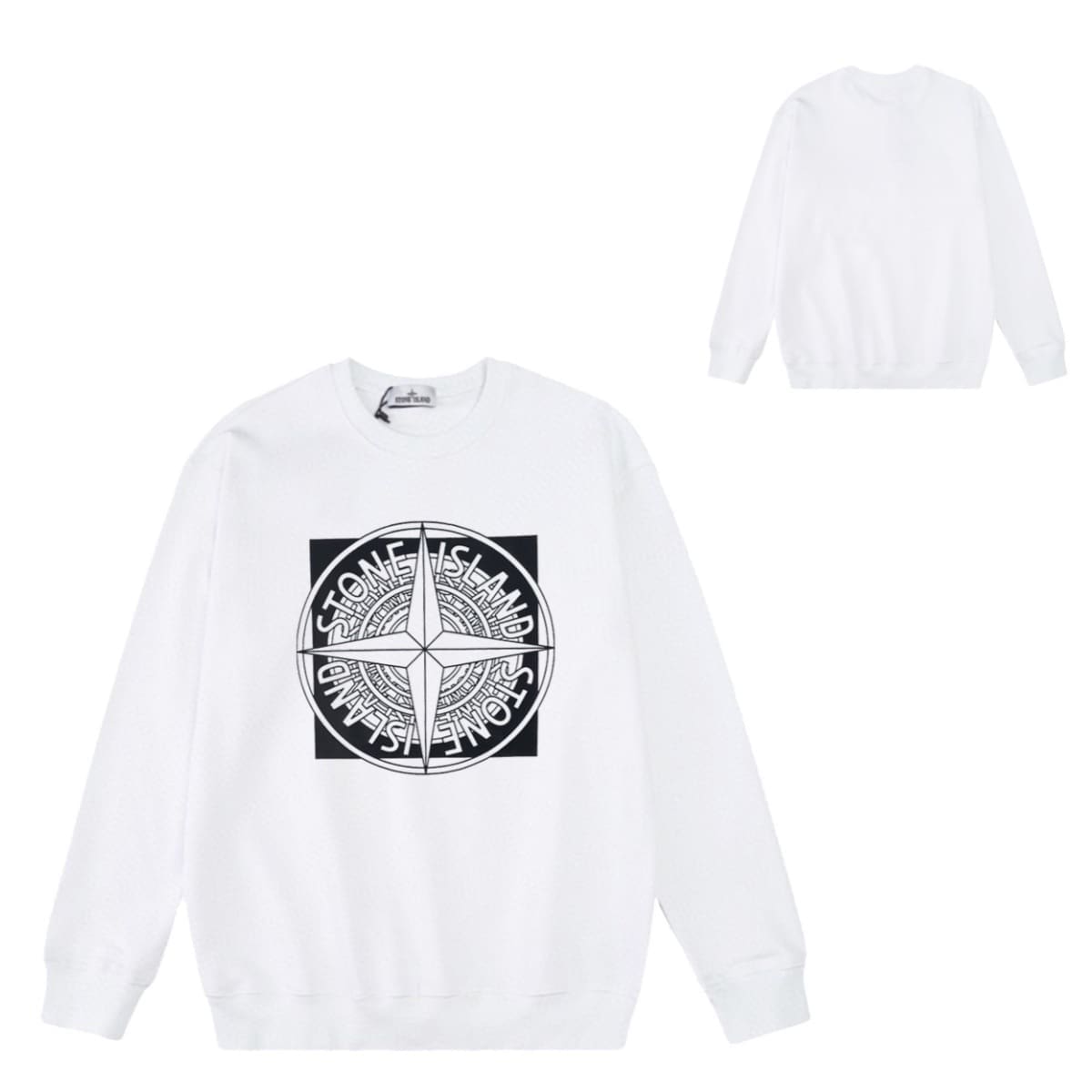 Stone Island Compass Logo Long Sleeve Minimalist Sweater