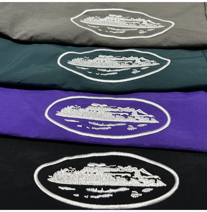 Corteiz Logo Embroidered Quick-Drying Beach Shorts for Men