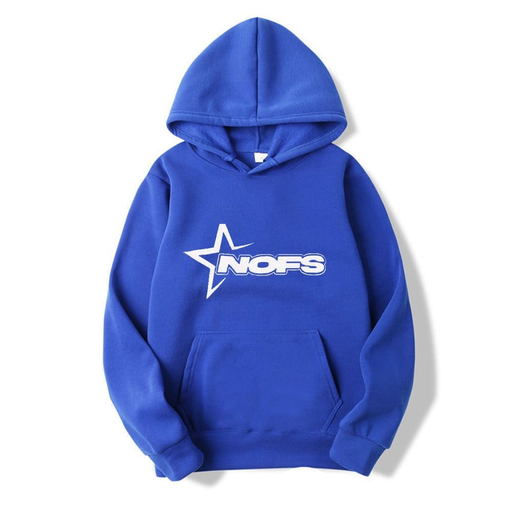 NOFS Letter Nofs Hoodie Gothic Punk Rock Pullover for Men and Women