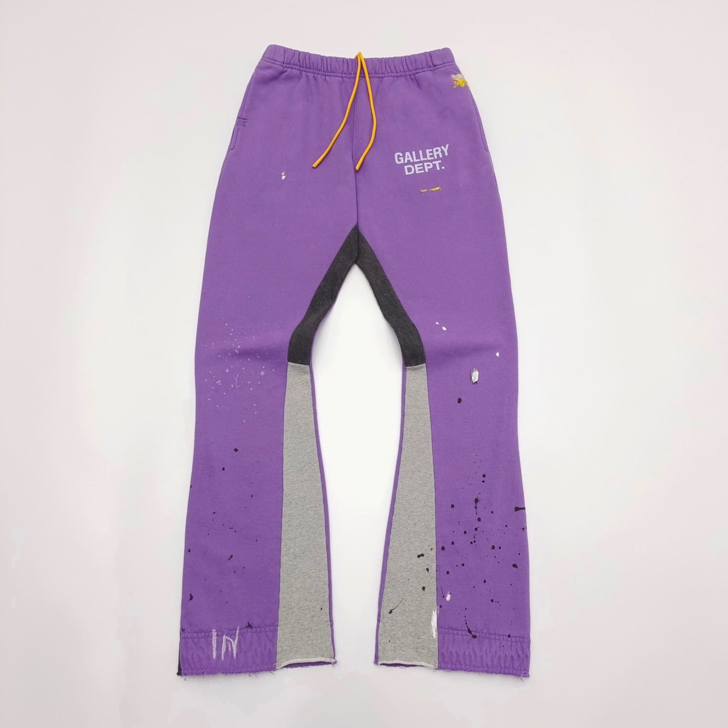 Gallery Dept splash-ink stitching graffiti bootcut trousers high street casual sweatpants trousers