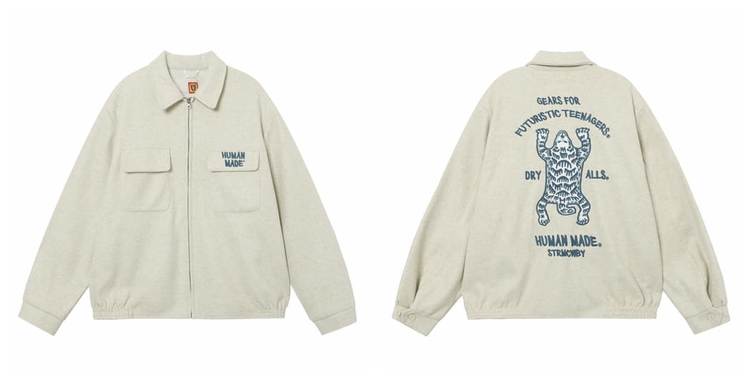 Hvm*n M*de 2023 spring and autumn new men & women trendy retro overalls style casual puppy embroidery loose jacket coat